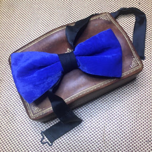 Blue Corduroy Bow Tie