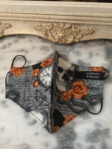 Skull & Roses Collection in grey (Halloween Edition)